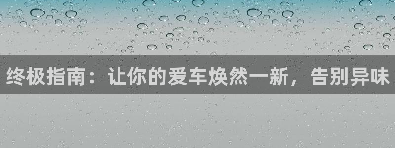尊龙凯时不朽情缘：终极指南：让你的爱车焕然一新，告别异味