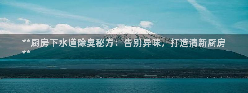 凯时kb88官网网址：**厨房下水道除臭秘方：告别异味，